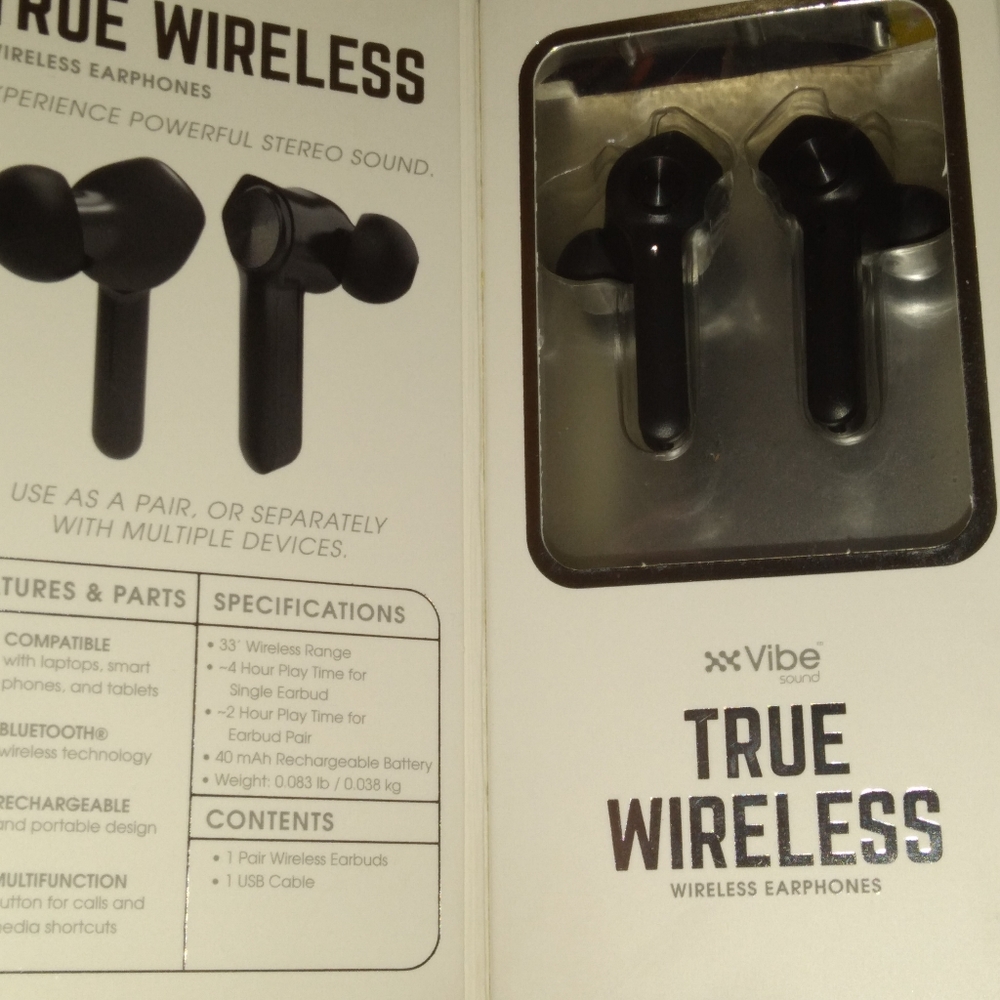 True wireless headphones